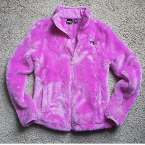 Fuzzy Fila Sweater ♡ Purple ♡ 7/8
